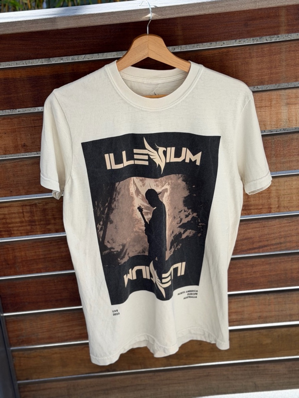 Illenium 2023 Live Tour Tee Cream Unisex Size S